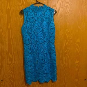 Blue lace dress